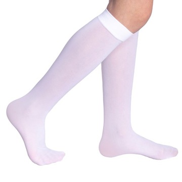 Podkolanówki BIAŁE dziewczęce SUPER JAKOŚĆ one size