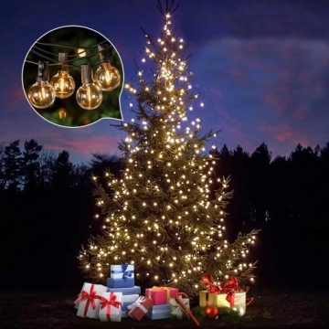 СВЕТОВАЯ САДОВАЯ ГИРЛЯНДИЯ 25 СВЕТОДИОДНЫХ ЛАМПОЧЕК, НАРУЖНОЕ ВОДОНЕПРОНИЦАЕМОЕ ОТДЕЛЕНИЕ