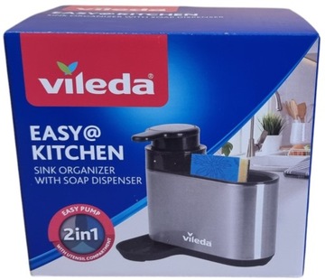 VILEDA ORGANIZER NA ZLEW Z DOZOWNIKIEM PŁYNU DO MYCIA NACZYŃ ZLEWOZMYWAK