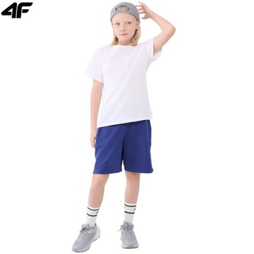 КОРОТКИЕ ШОРТЫ ДЛЯ МАЛЬЧИКОВ 4F, ДЕТСКИЕ СПОРТИВНЫЕ ТРЕНИРОВКИ M627 ХЛОПОК 152