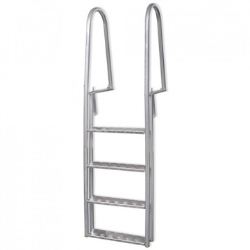 VidaXL Drabina do basenu lub pomostu, 4 stopnie, aluminium, 167 cm