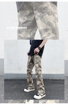 High Street Denim Pants Camouflage Jeans For Men's