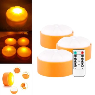 Remote Control LED Light Pumpkin Lamp Battery Tap