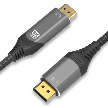 Kabel Display Port do HDMI DP DisplayPort 4K 144Hz