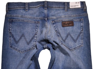 WRANGLER spodnie TAPERED regular BLUE jeans TEXAS TAPER _ W36 L32