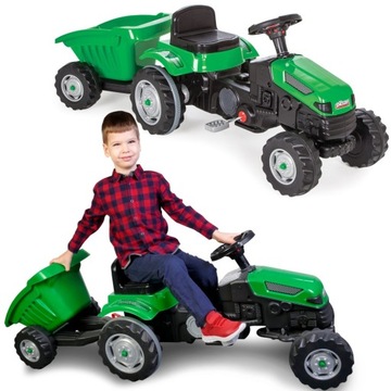 ОГРОМНЫЙ ПЕДАЛЬНЫЙ ТРАКТОР С ПРИЦЕПОМ 143см PILSAN