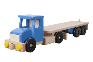 LUPO TOYS Duża niebieska ciężarówka z naczepą