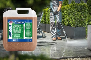 МОЮЩАЯ ЖИДКОСТЬ ДЛЯ ОЧИСТКИ ФАСАДОВ КРЫШ СТЕН APC OUT 5Л ТЕНЗИ ПЕРЧАТКИ