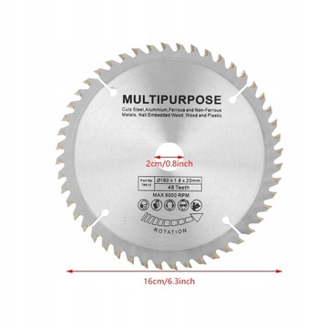 ДИСК WIDI ДЛЯ БЕНЗИНОВОГО BRITCHER 160*20*48T TCT