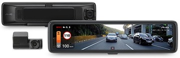 Kamera samochodowa wideo-rejestrator 2.5K Wi-Fi GPS LUSTERKO z TYLNA KAMERA