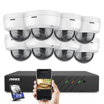 ANNKE Nadzór CCTV 5MP PoE z 2 TB