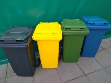 POJEMNIK KOSZ 120L NA ŚMIECI ODPADY SEGREGACJA 3+1