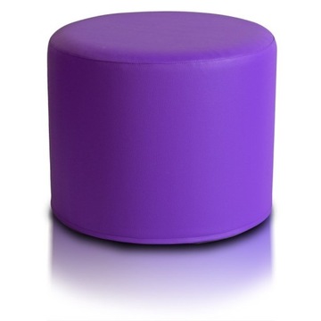 Pufa Roller Puf owalny stolik podnóżek 50x40cm Ekoskóra E7 fioletowy