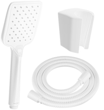 MEXEN ZESTAW PRYSZNICOWY SŁUCHAWKA R-62 WĄŻ BIAŁY