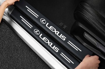 LEXUS naklejki ochronne na progi 4 sztuki Carbon