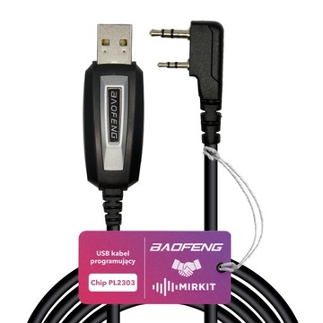 Kabel USB UPC do programowania (firmware) Walkie Talkie Baofeng Chip PL2303
