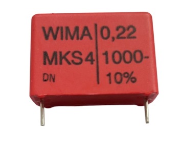 Kondensator WIMA MKS4 0,22uF 1000V DC 400V AC 2szt