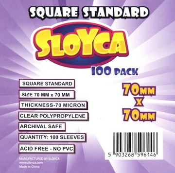 Sloyca Koszulki Square Standard 70x70 100 szt
