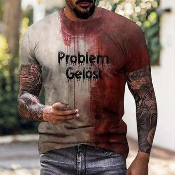 Хэллоуин футболка мужская повседневная блузка с круглым вырезом всплеск крови