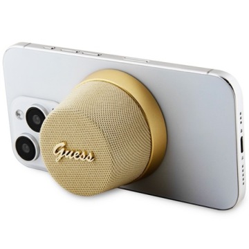 Guess Bluetooth Speaker Stand Gold Magnetic Script Metal