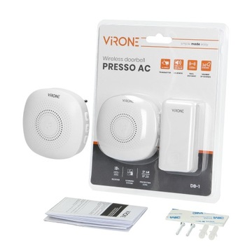 БЕСПРОВОДНОЙ ДВЕРНОЙ ЗВОНОК БЕЗ АККУМУЛЯТОРОВ С 2 ПРИЕМНИКАМИ