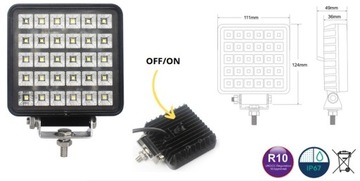 ШИРОКОУГОЛЬНАЯ РАБОЧАЯ ЛАМПА 30 LED С ВЫКЛЮЧАТЕЛЕМ