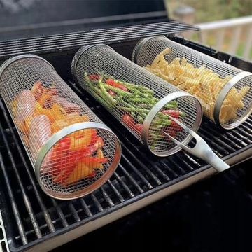 OKRĄGŁY KOSZ DO GRILLOWANIA WARZYW GRILL 2 szt