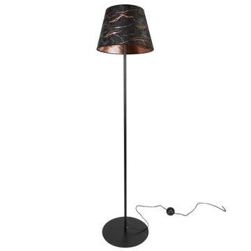 LAMPA PODŁOGOWA STOJĄCA METAL ABAŻUR WZÓR STOŻEK