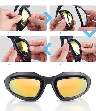 ПОЛЯРИЗОВАННЫЕ СОЛНЦЕЗАЩИТНЫЕ ОЧКИ ТАКТИЧЕСКИЕ СПОРТИВНЫЕ ВЕЛОСИПЕДНЫЕ ОЧКИ DAISY C5