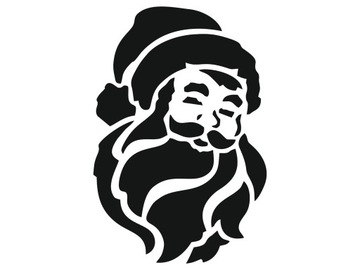 Наклейка на окно, стену, дверь, Новогоднее украшение на Рождество, Дед Мороз, 25 см