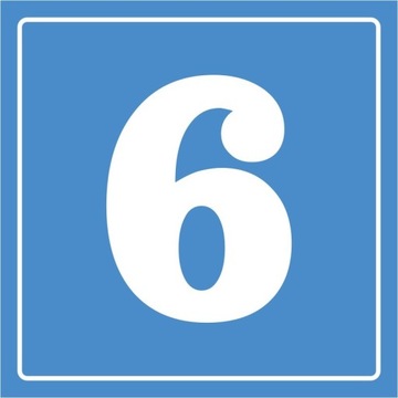 Nr.29 Cyfra 6 - TABLICA OSTRZEGAWCZA