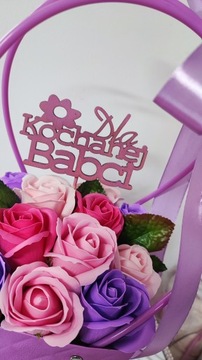 koszyk bukiet Kwiaty mydlane dzień Dzień Kobiet Walentynki Dzień Matki