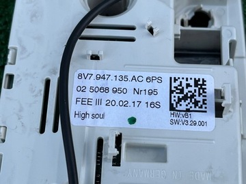 AUDI A3 8V 8V7 CABRIO LAMPA PANEL POLSTROVÁNÍ 8V7947135AC
