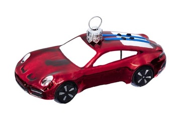BOMBKA OZDOBA CHOINKOWA PORSCHE 911 CZERWONA DAKAR