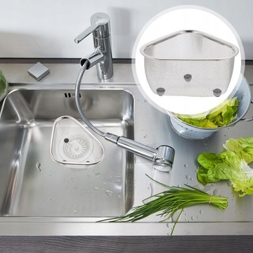 Угловой сито для мойки с металлической корзиной