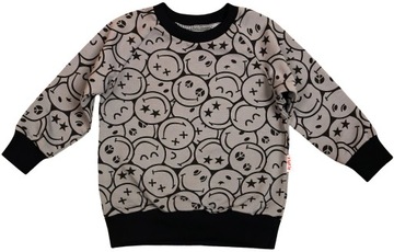 BLUZA Bluzka dresowa, EMOTKI r 104 KLEKLE