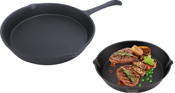 PATELNIA ŻELIWNA CIĘŻKA GŁĘBOKA INDUKCJA GAZ 20 CM
