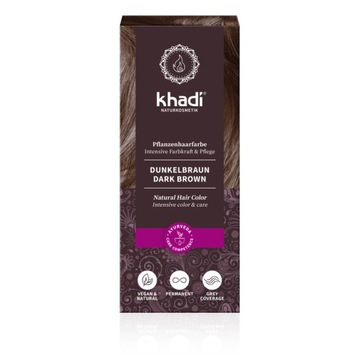 HENNA DO WŁOSÓW CIEMNY BRĄZ NATURALNA KHADI 100g