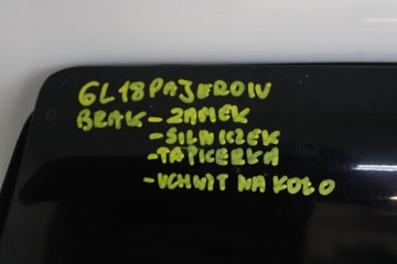 MITSUBISHI PAJERO IV 06R- VÍKO KUFRU KUFRU ZADNÍ X24B