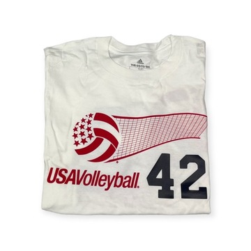Мужская белая футболка ADIDAS VOLLEYBALL USA S 42