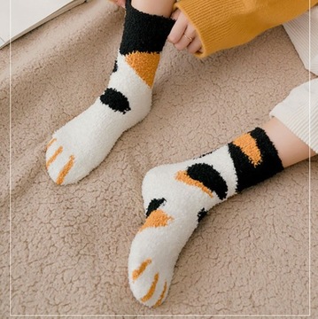 Ponožky dámske dievčenské mačacie labky mačičky mäkké pohodlné 35-39