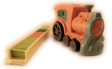 ИНТЕРАКТИВНОЕ РАЗМЕЩЕНИЕ БЛОКОВ ДОМИНО В ПОЕЗДЕ СВЕТОДИОДНЫЙ ЗВУК ЛИНИИ ПОЕЗДА