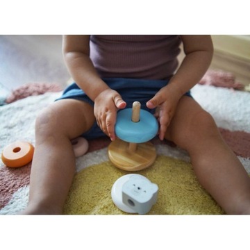 ДЕРЕВЯННАЯ ПИРАМИДА МОНТЕССОРИ ОБРАЗОВАТЕЛЬНАЯ ЗАГАДКА