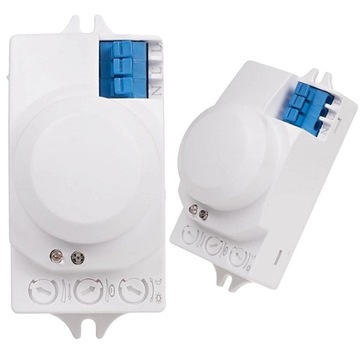 F&F Czujnik Ruchu Mikrofalowy Automatyczny 10A IP20 24V 46×93×42 mm