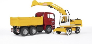 BRUDER | MAN TGA Z KOPARKĄ LIEBHERR | 2751
