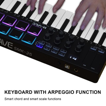 M-VAVE 25-Key MIDI Control Keyboard Mini Portable