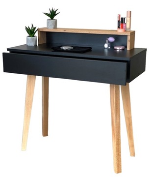 TOALETKA LENA PLUS CZARNA + DĄB ARTISAN 90CM