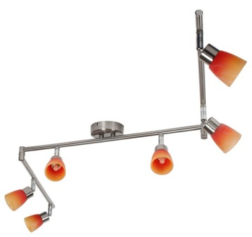 LAMPA DROPS LISTWA 6x40W G9 NIKIEL MAT Candellux