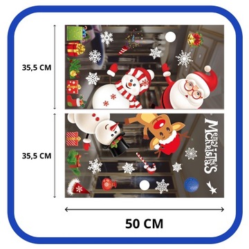 Наклейки на окна ёлочные украшения снежинки новогодние БНАР-204