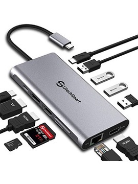 ДОК-СТАНЦИЯ USB-ХАБ 12 В 1 USB-C 2xHDMI SD 4USB